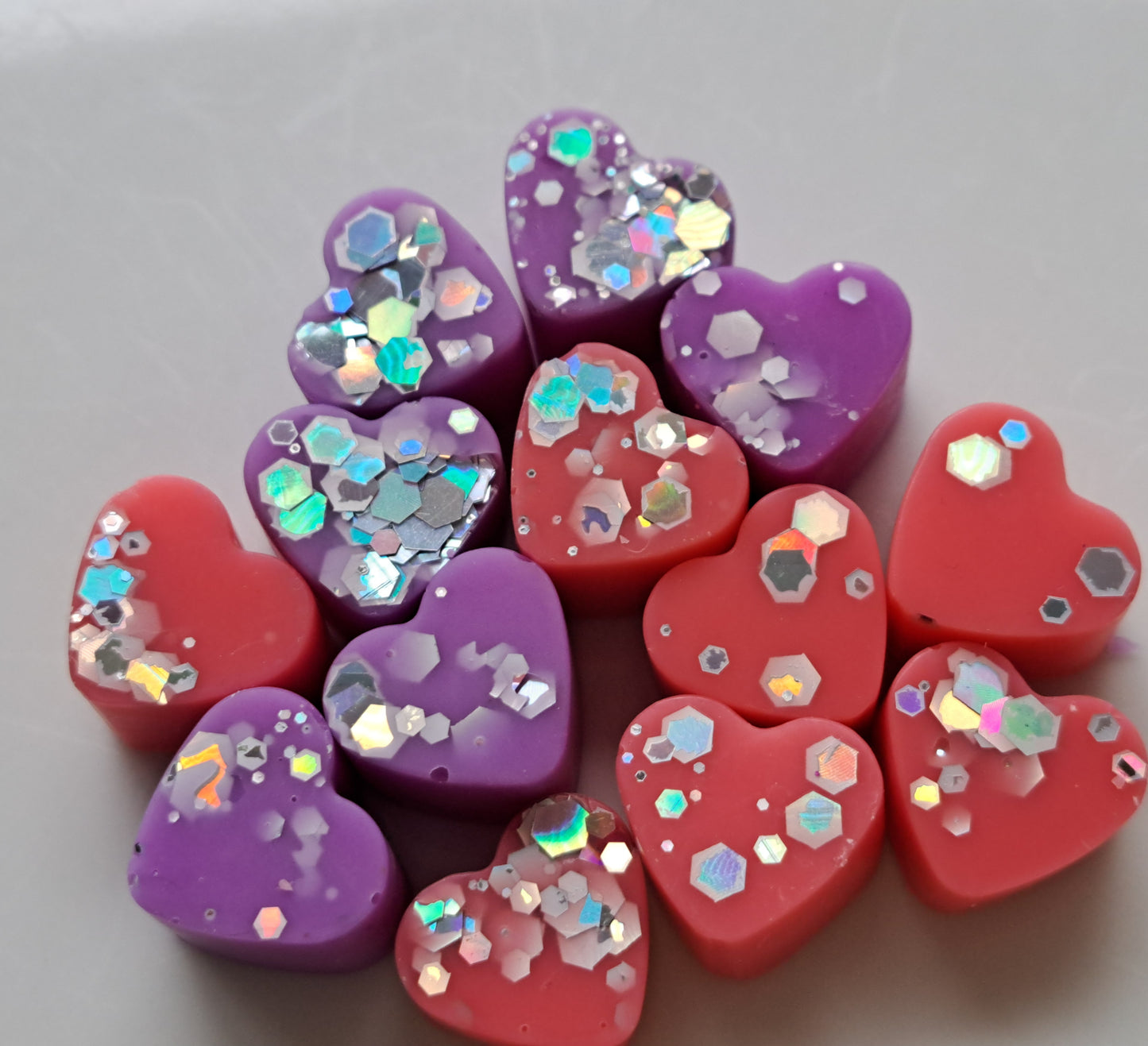 Winter Spiced Plum X30 small hearts, including X5 delicate snowflakes ❄️