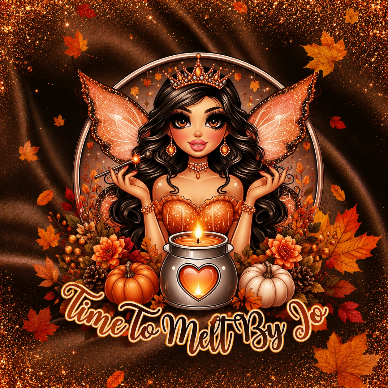 Spiced Pear and Musk X30 small hearts, including X5 delicate autumn leaves and a bonus pumpkin