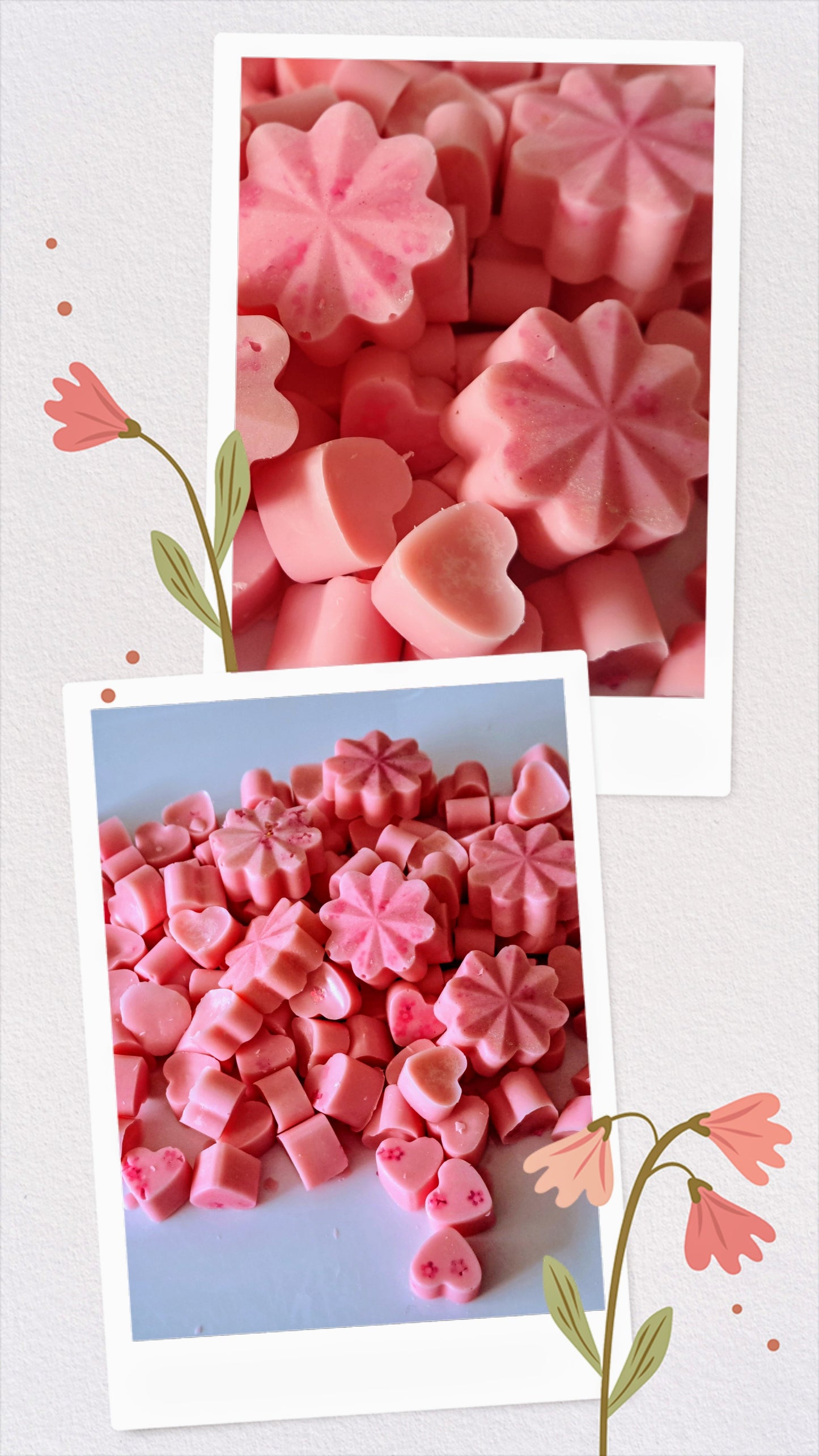 Cherry Blossom X30 small hearts, including X1 flower
