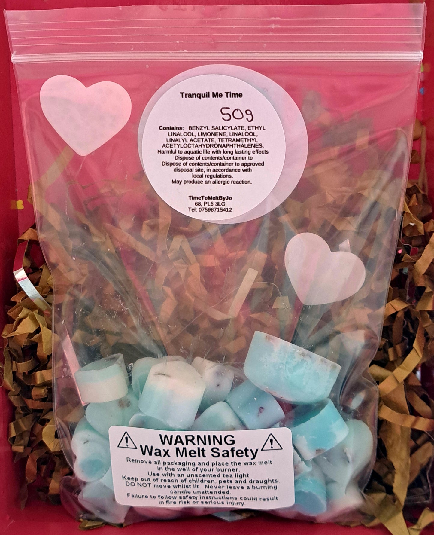 Botanical Tranquil Me Time X30 small hearts, including X1 medium heart