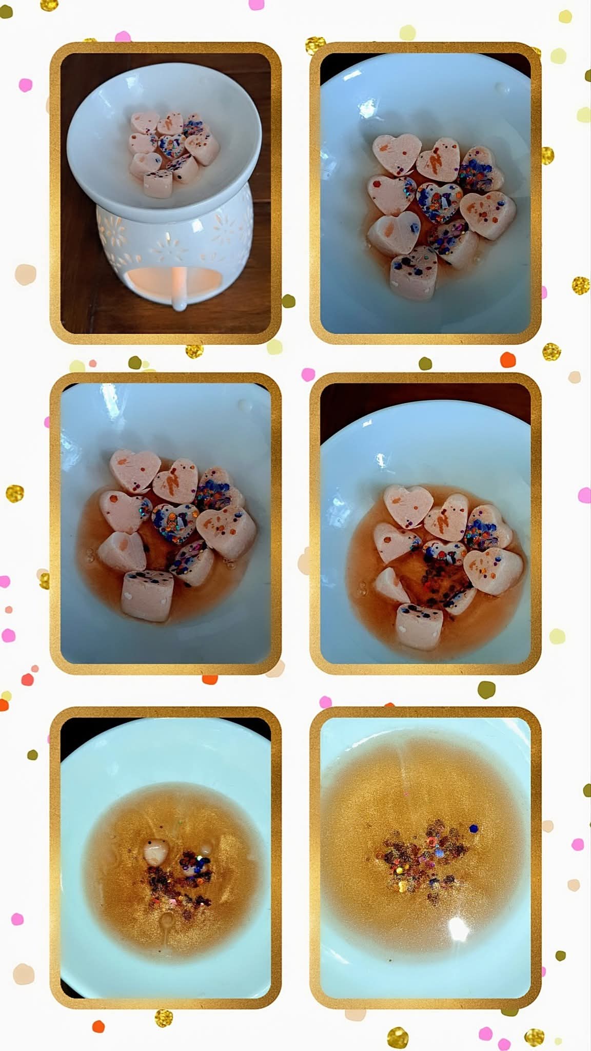 Sun kissed Coconut X30 small hearts, including X1 medium heart.