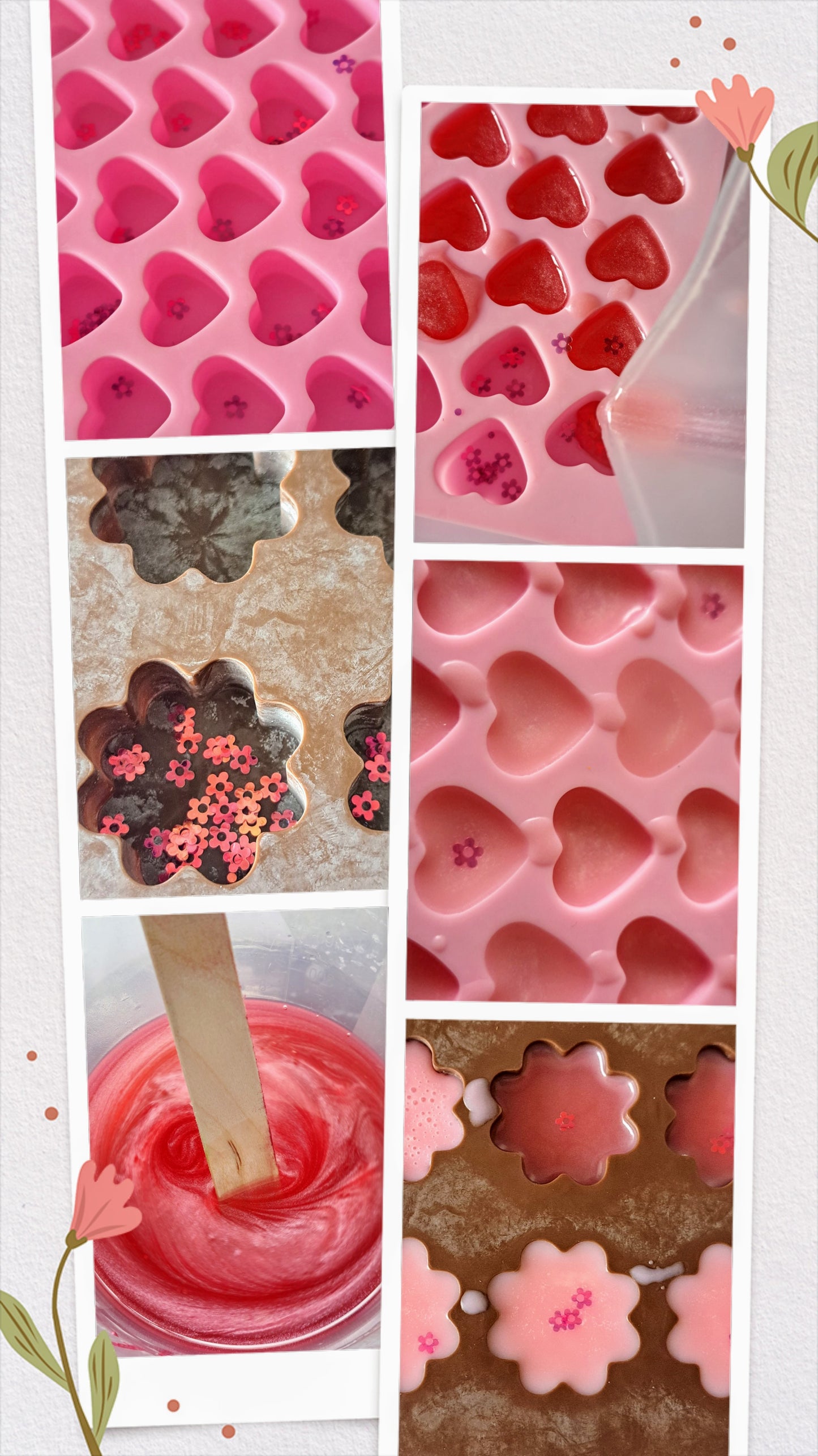 Cherry Blossom X30 small hearts, including X1 flower