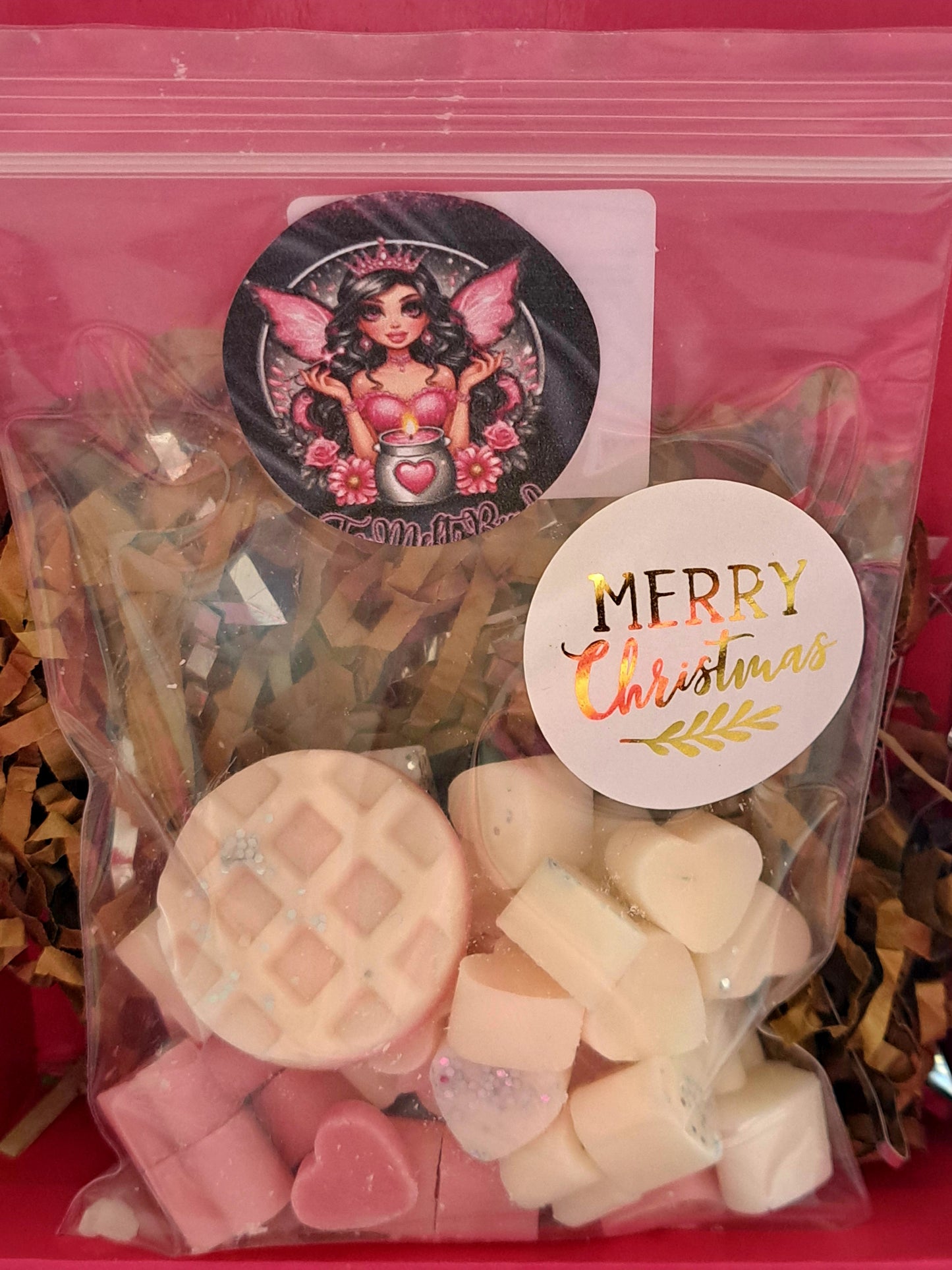 Rosey Wonderland (Mrs Hinch Inspired) X30 small hearts, including X1 medium waffle