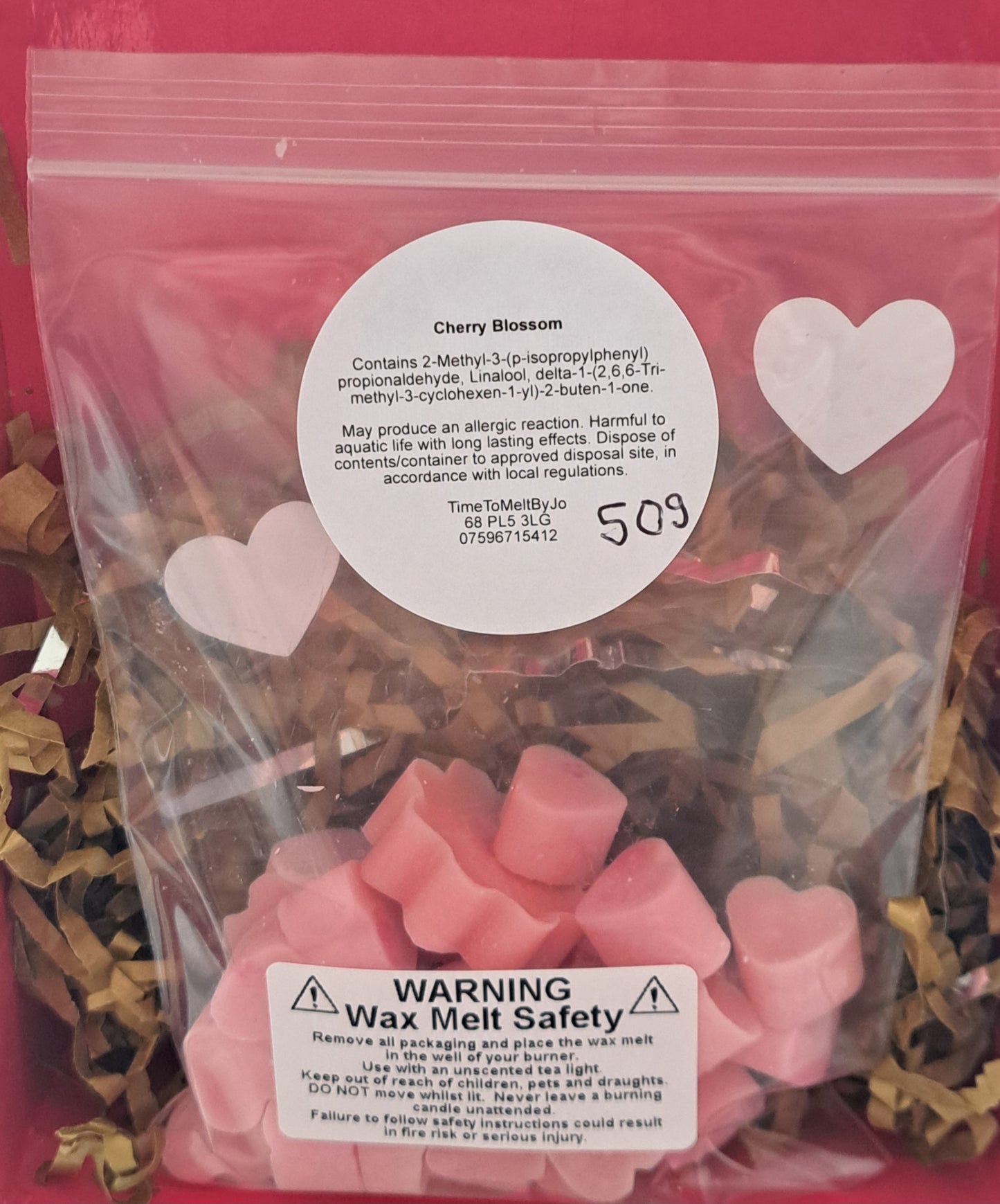 Cherry Blossom X30 small hearts, including X1 flower