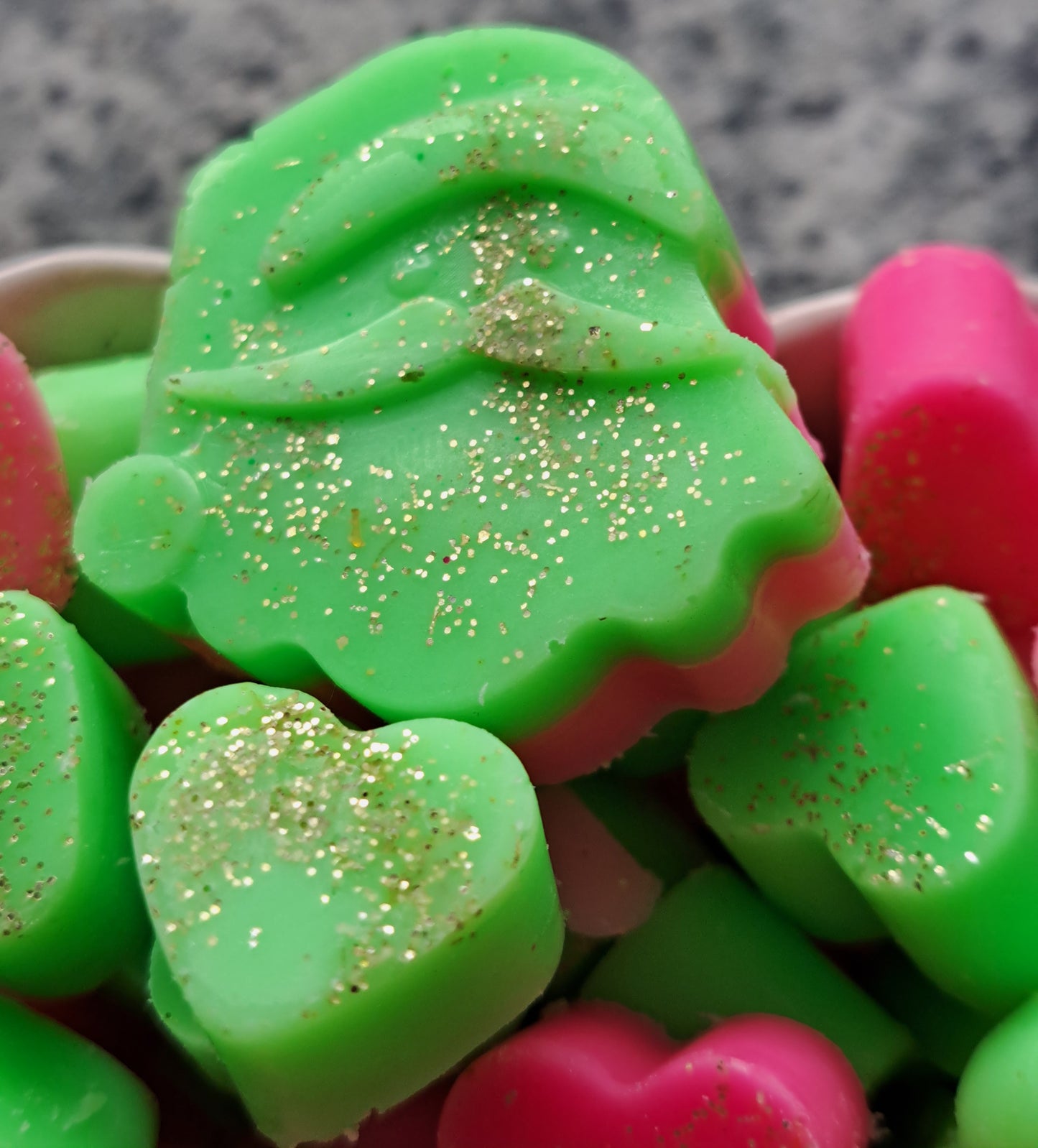 Pine Berries and Mint X30 delightful small hearts, including X1 christmas bonus shape.