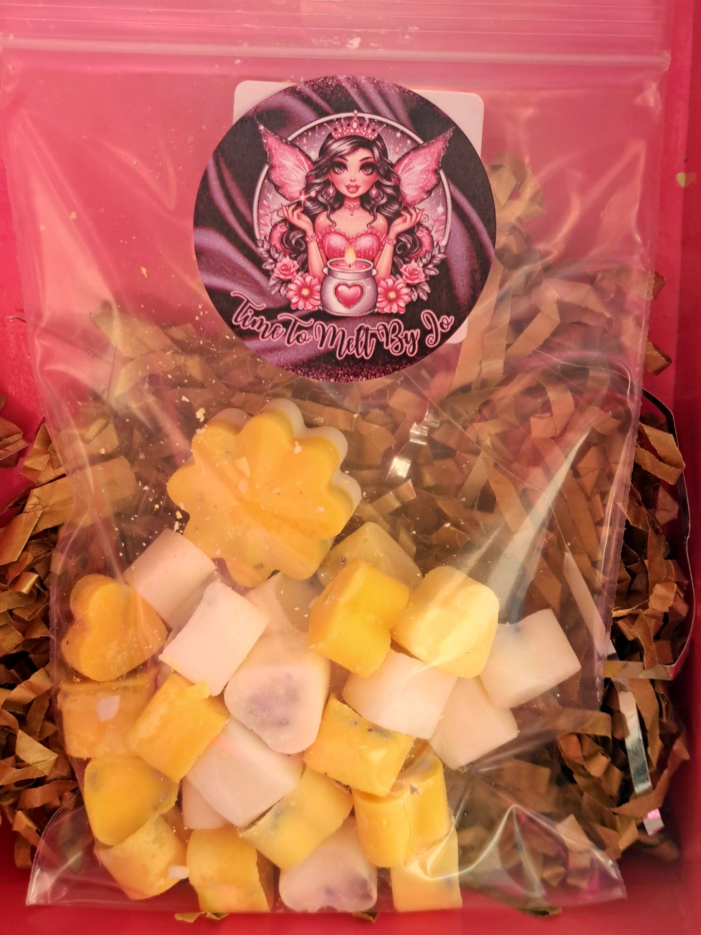 Botanical Lemon and Lavender X30 small hearts, including X1 medium flower 🌼