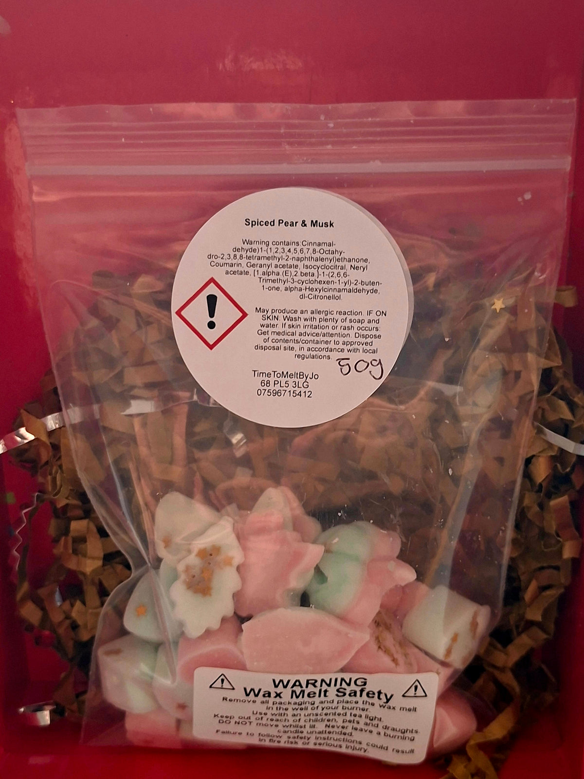 Spiced Pear and Musk X30 small hearts, including X5 delicate autumn leaves and a bonus pumpkin