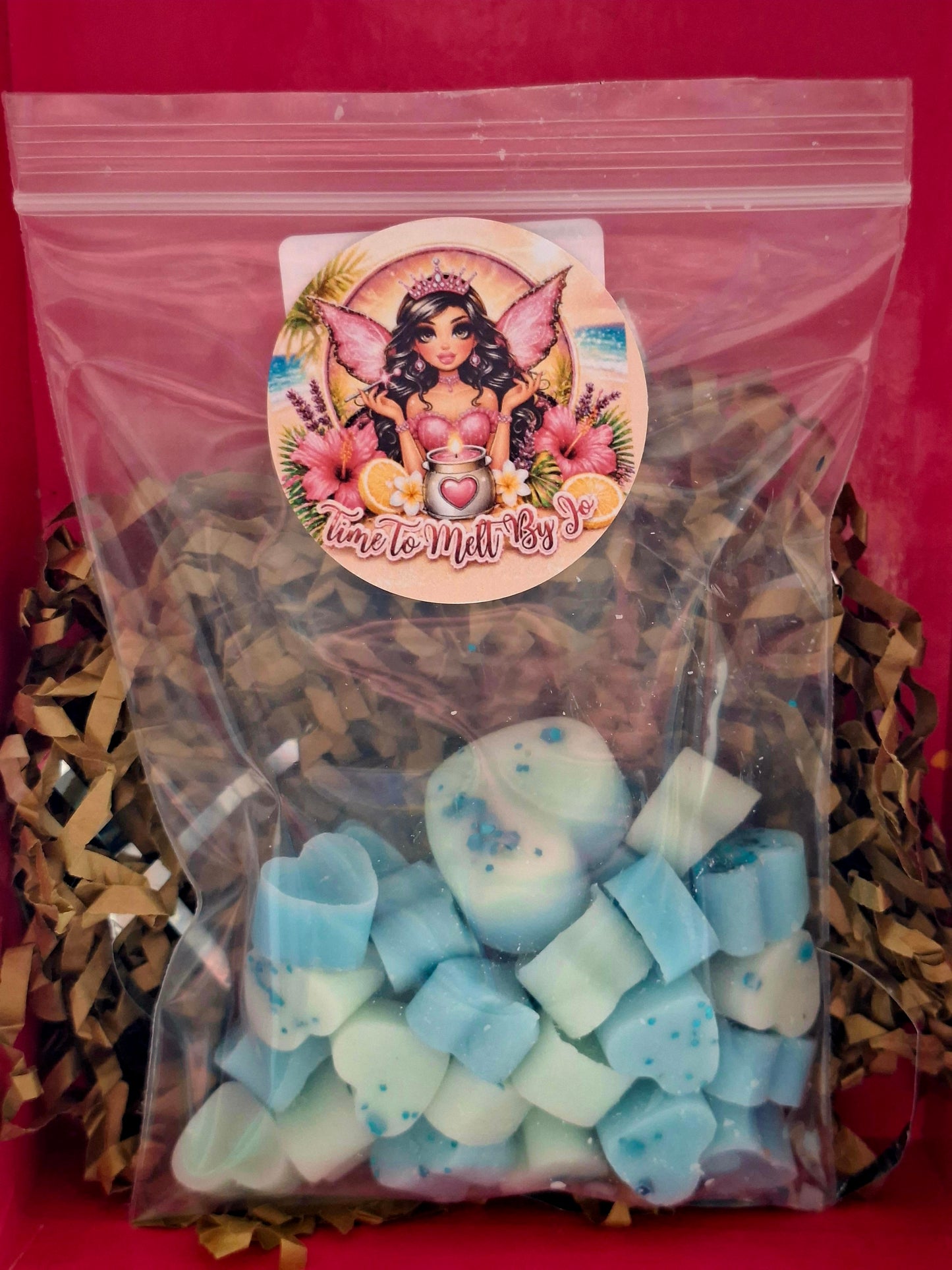 Jamaican and Hawalian Flowers X30 small hearts and X1 medium heart.