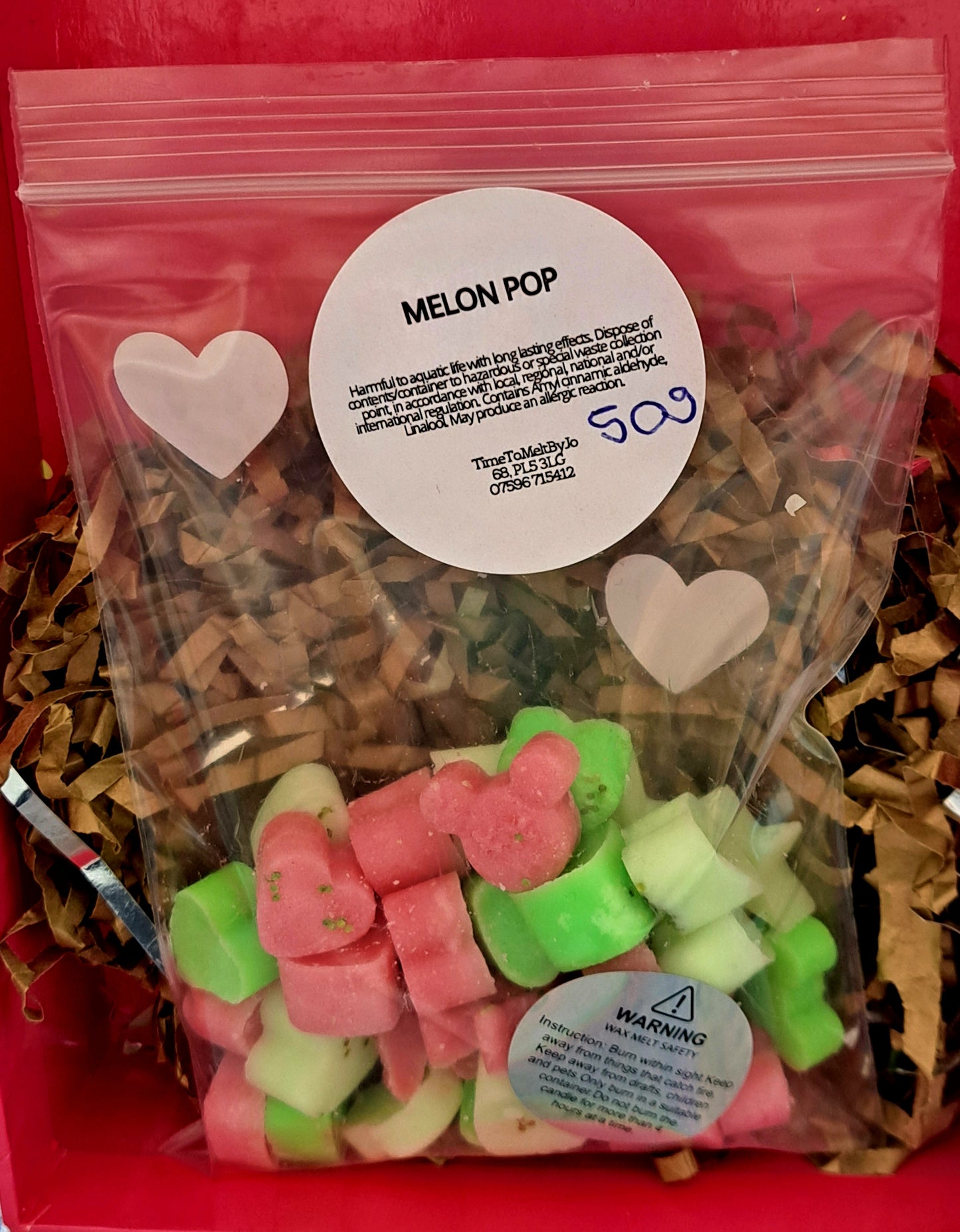 Melon Pop X50gs of Disney Inspired Shapes and small hearts 💕