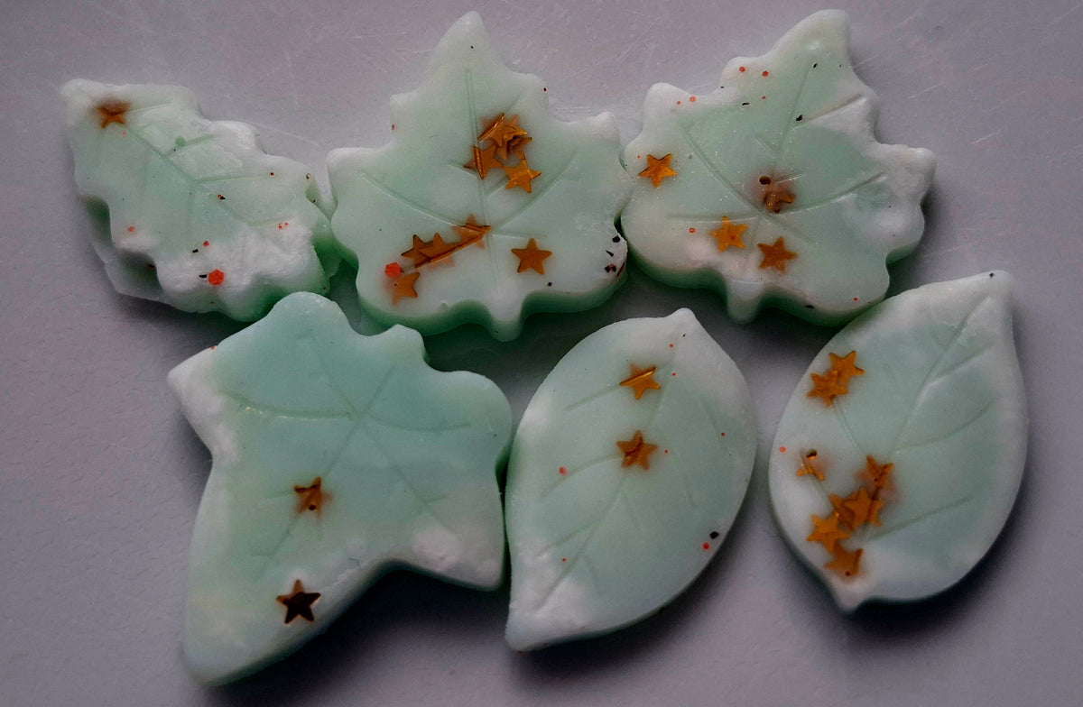 Spiced Pear and Musk X30 small hearts, including X5 delicate autumn leaves and a bonus pumpkin