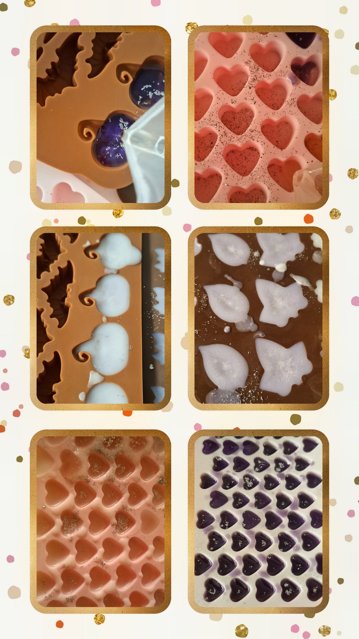 Berry Crumble X30 small hearts, including X5 delicate autumn leaves 🍂 and a bonus pumpkin 🎃