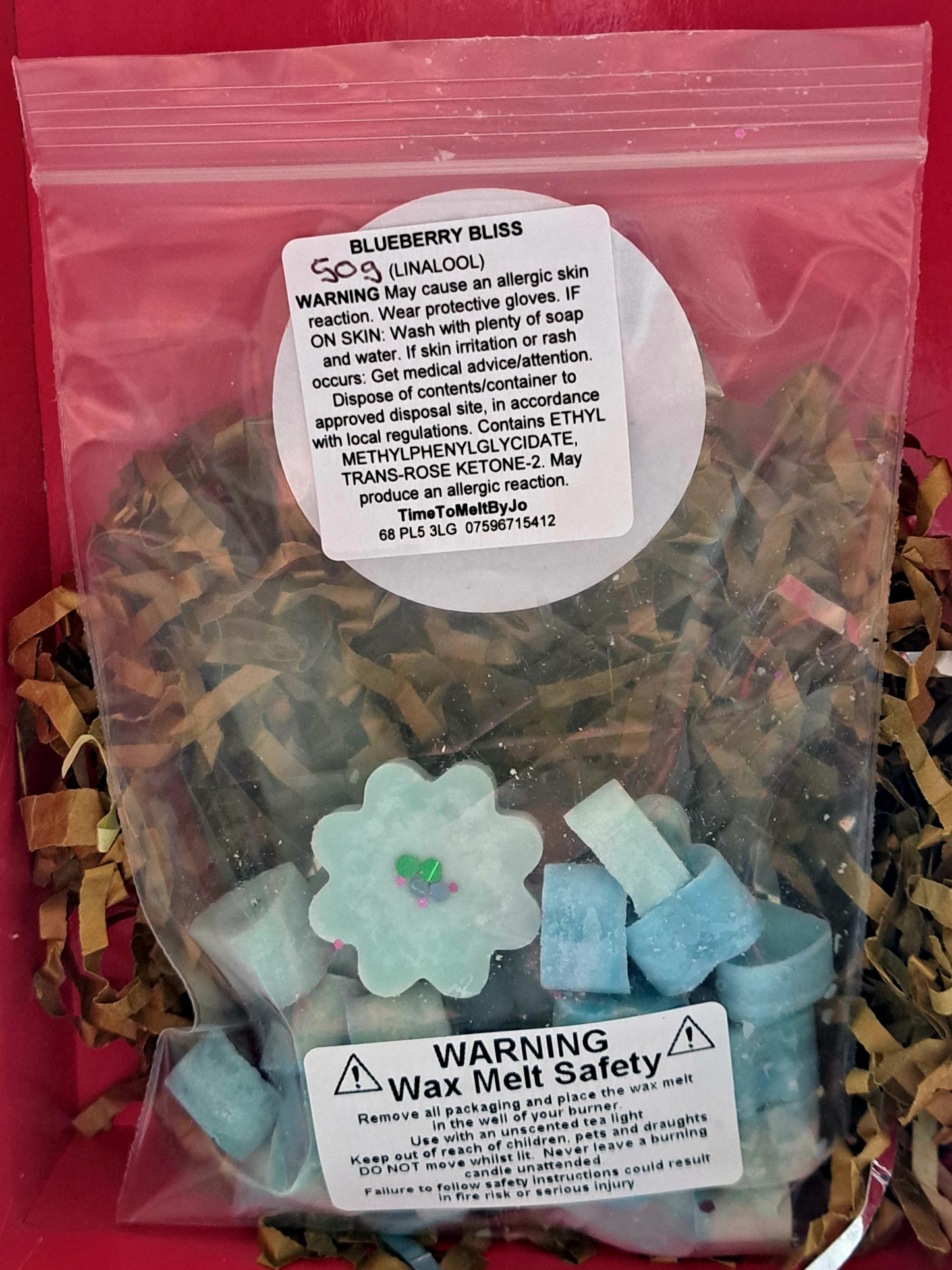 Blueberry Bliss X30 small hearts, including X1 medium flower