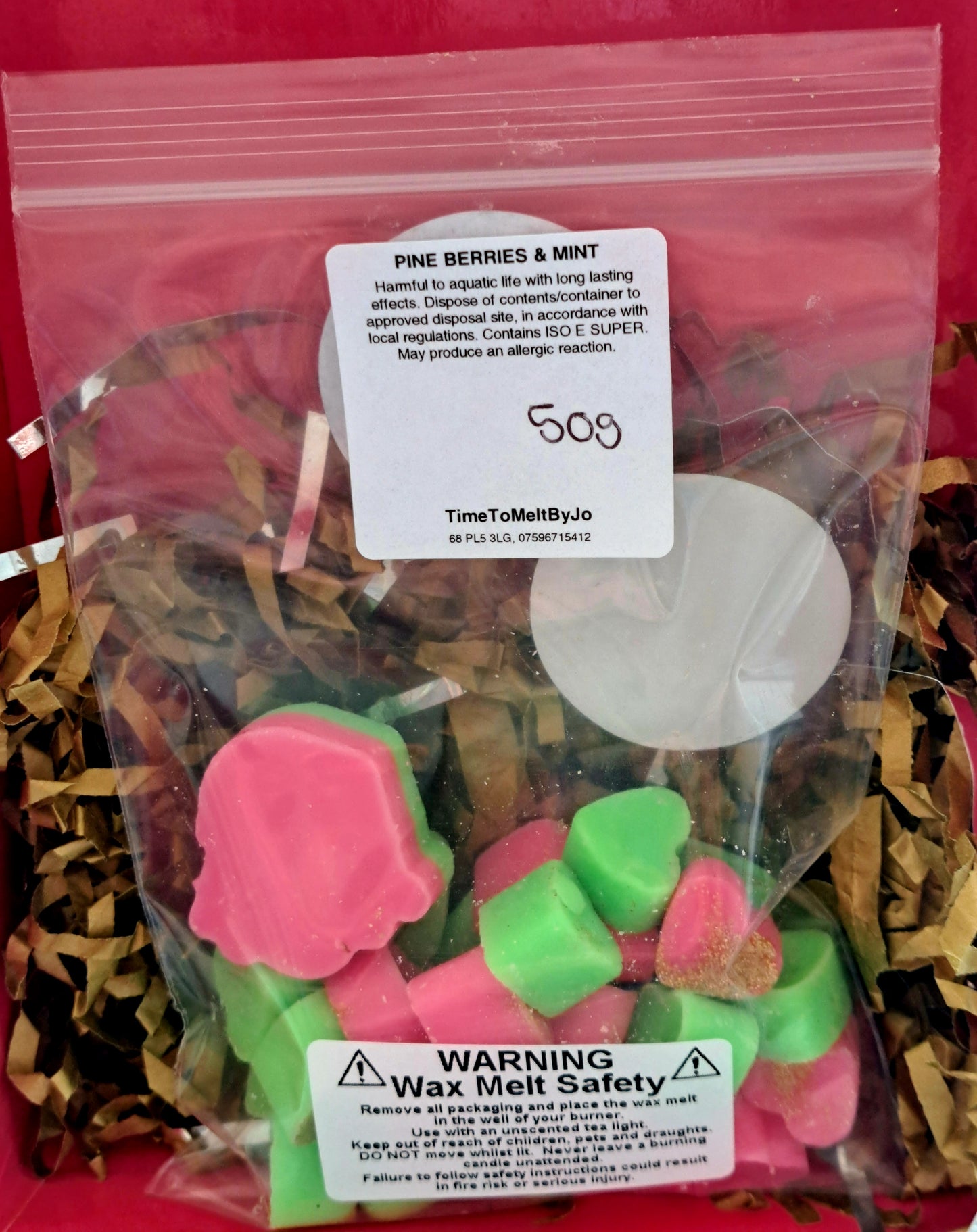 Pine Berries and Mint X30 delightful small hearts, including X1 christmas bonus shape.