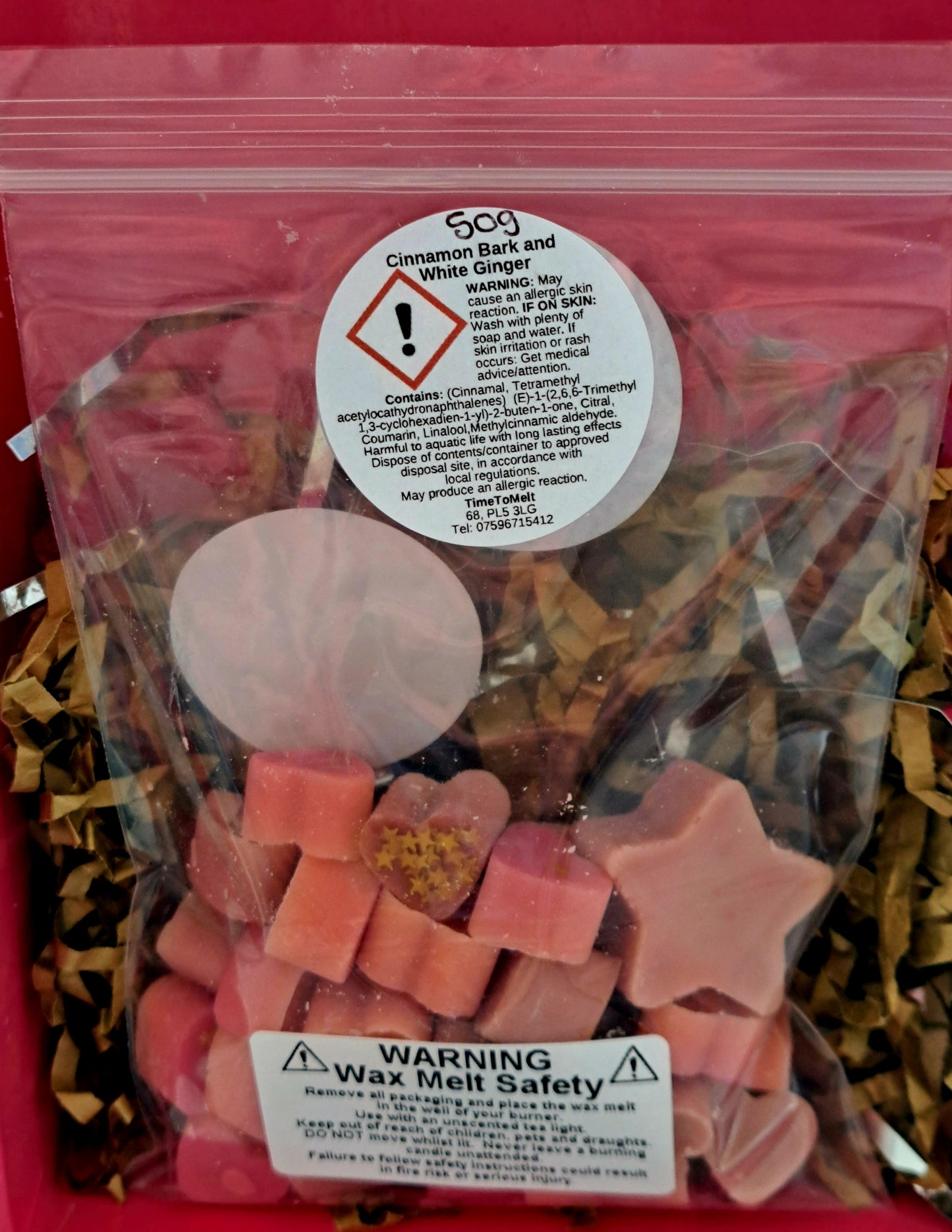 White Ginger and Cinnamon Bark X30 small hearts, including X1 Christmas bonus star 🌟