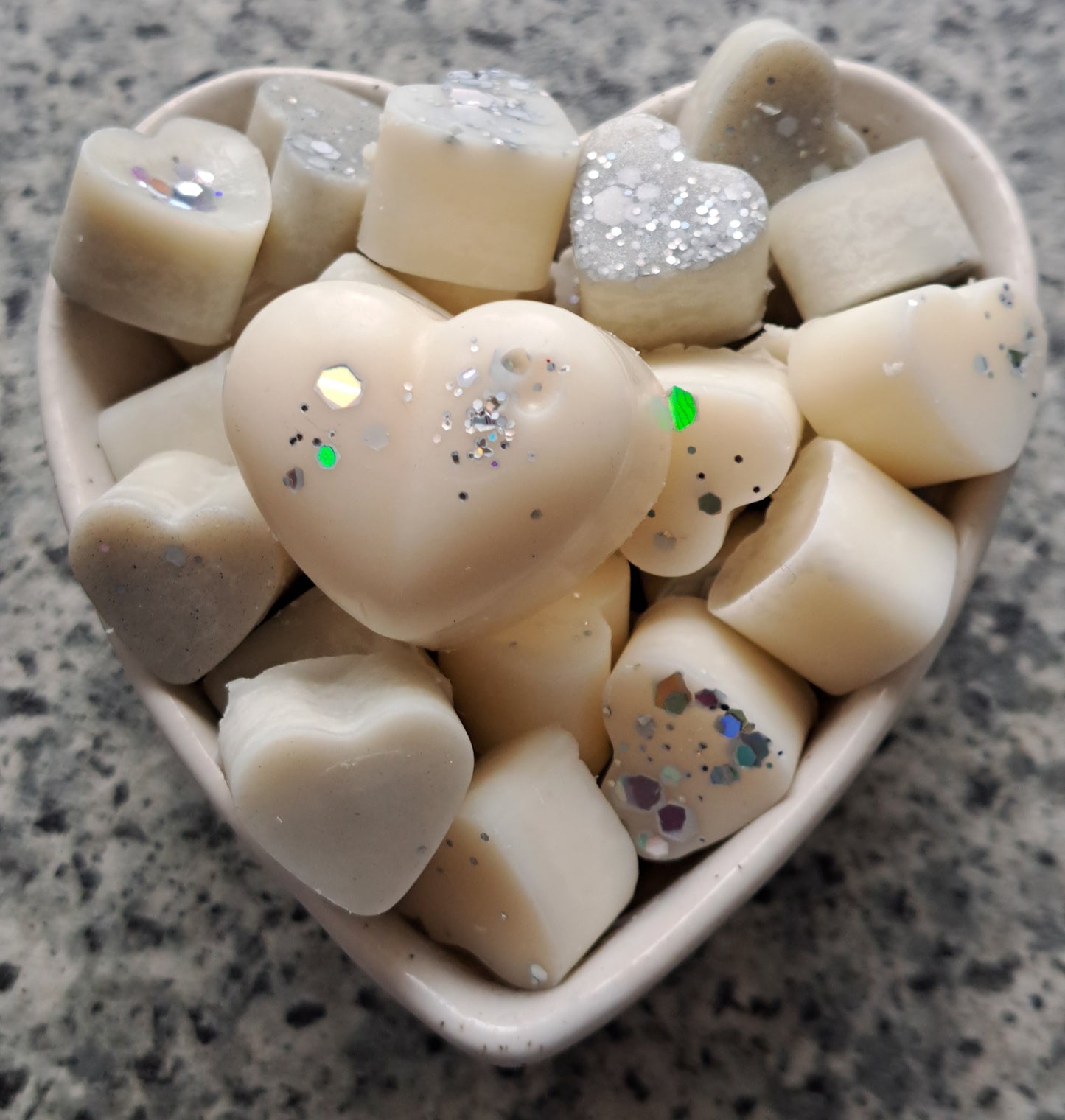 Baby Powder Inspired X30 small hearts, including X1 medium heart