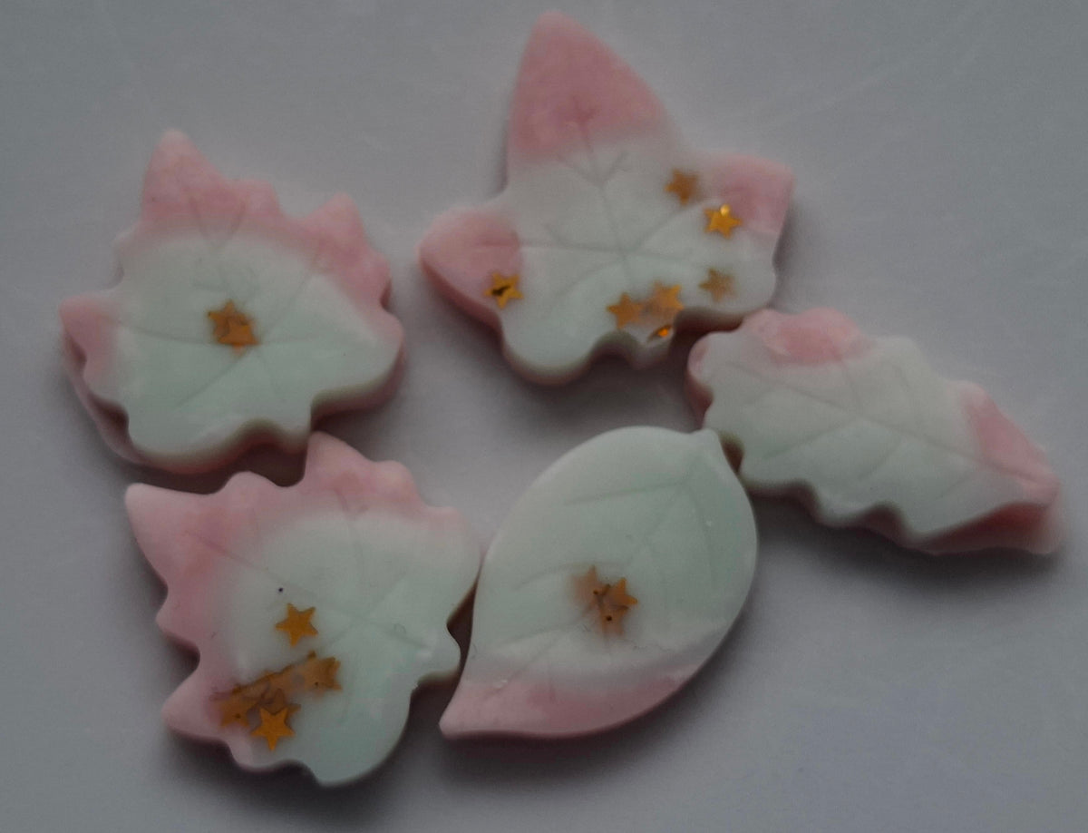 Spiced Pear and Musk X30 small hearts, including X5 delicate autumn leaves and a bonus pumpkin