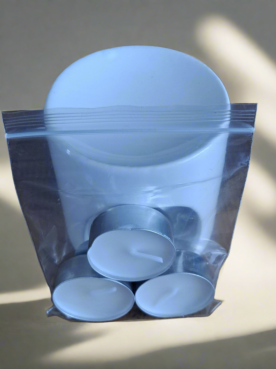 White Fragrance Wax Melt Burner - Including X3 Tealights