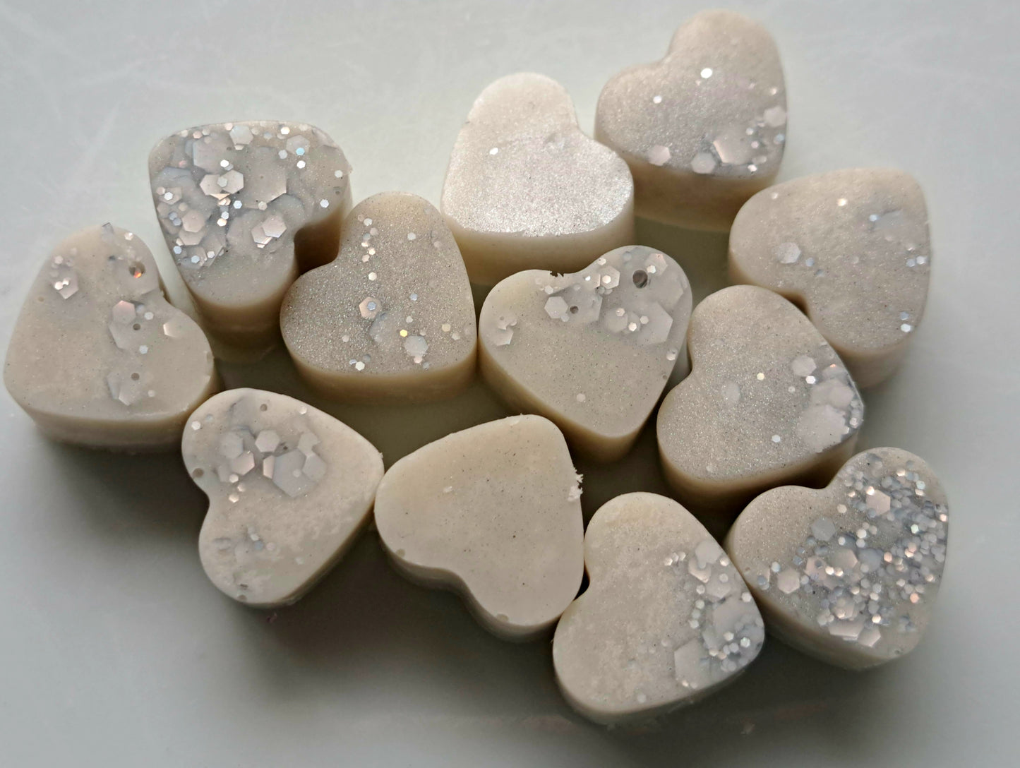 Baby Powder Inspired X30 small hearts, including X1 medium heart