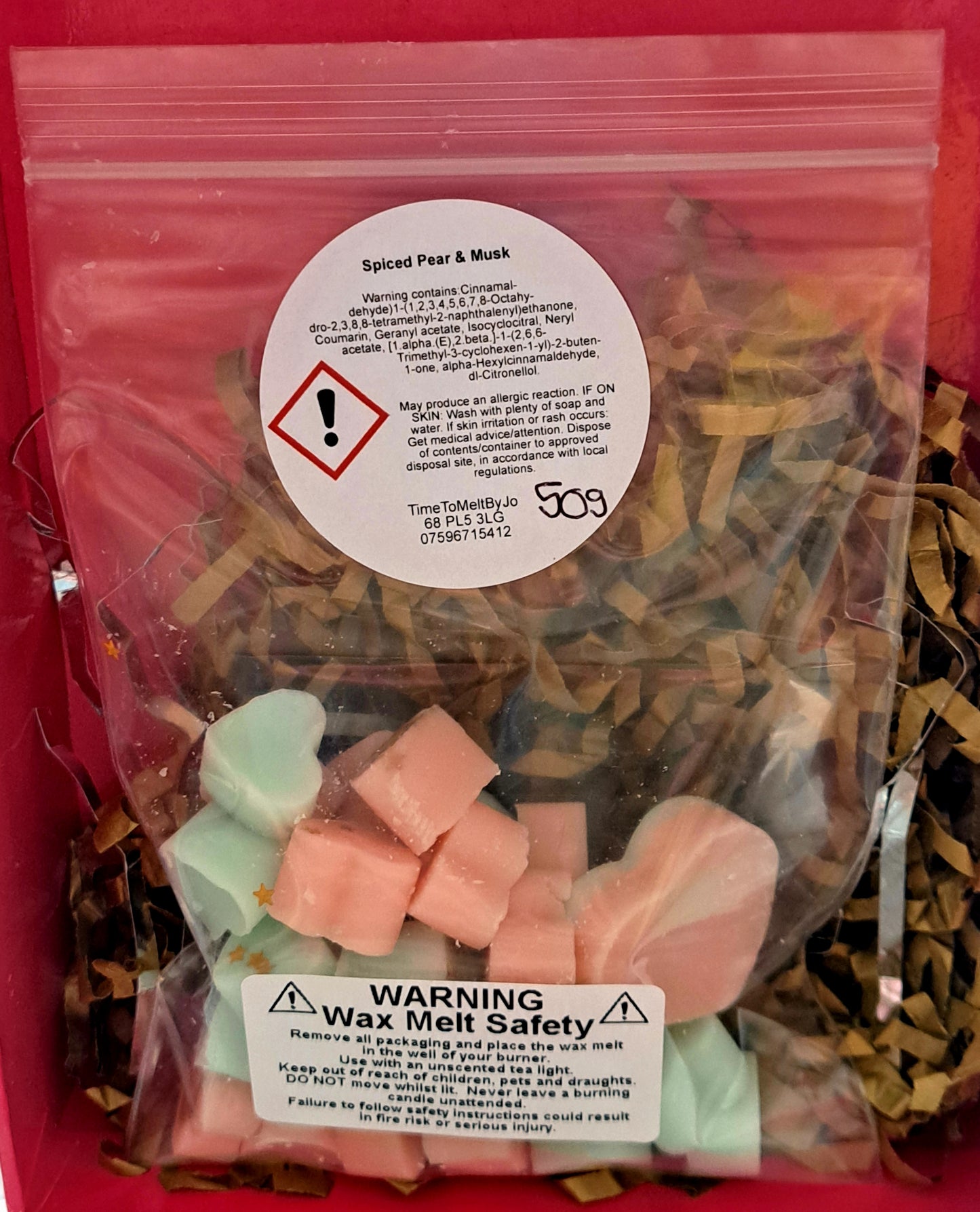 Spiced Pear and Musk X30 small hearts, including X1 medium heart