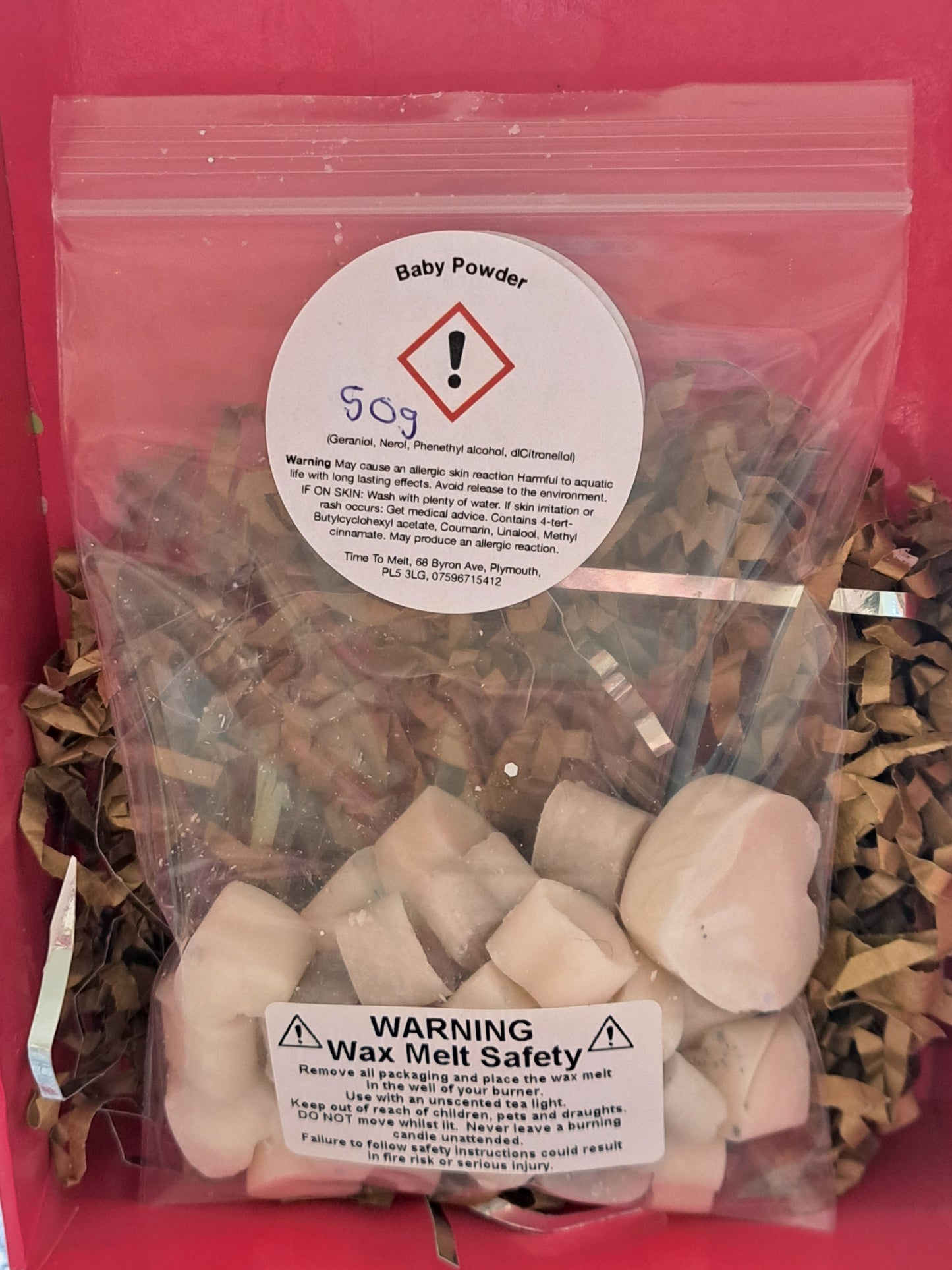 Baby Powder Inspired X30 small hearts, including X1 medium heart