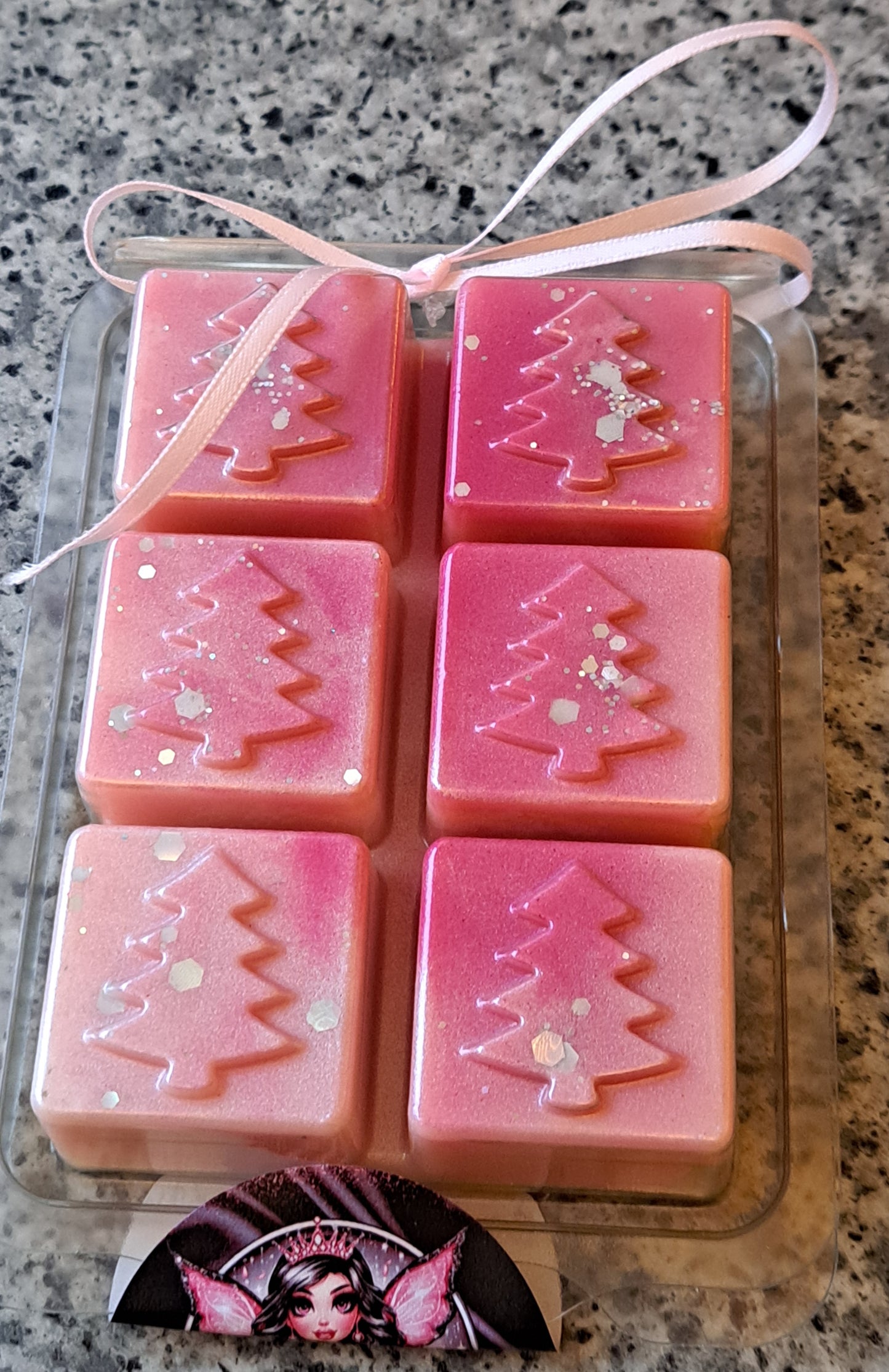 6 Cell Christmas Tree Clamshell Bar Rosey Wonderland (Mrs Hinch Inspired)